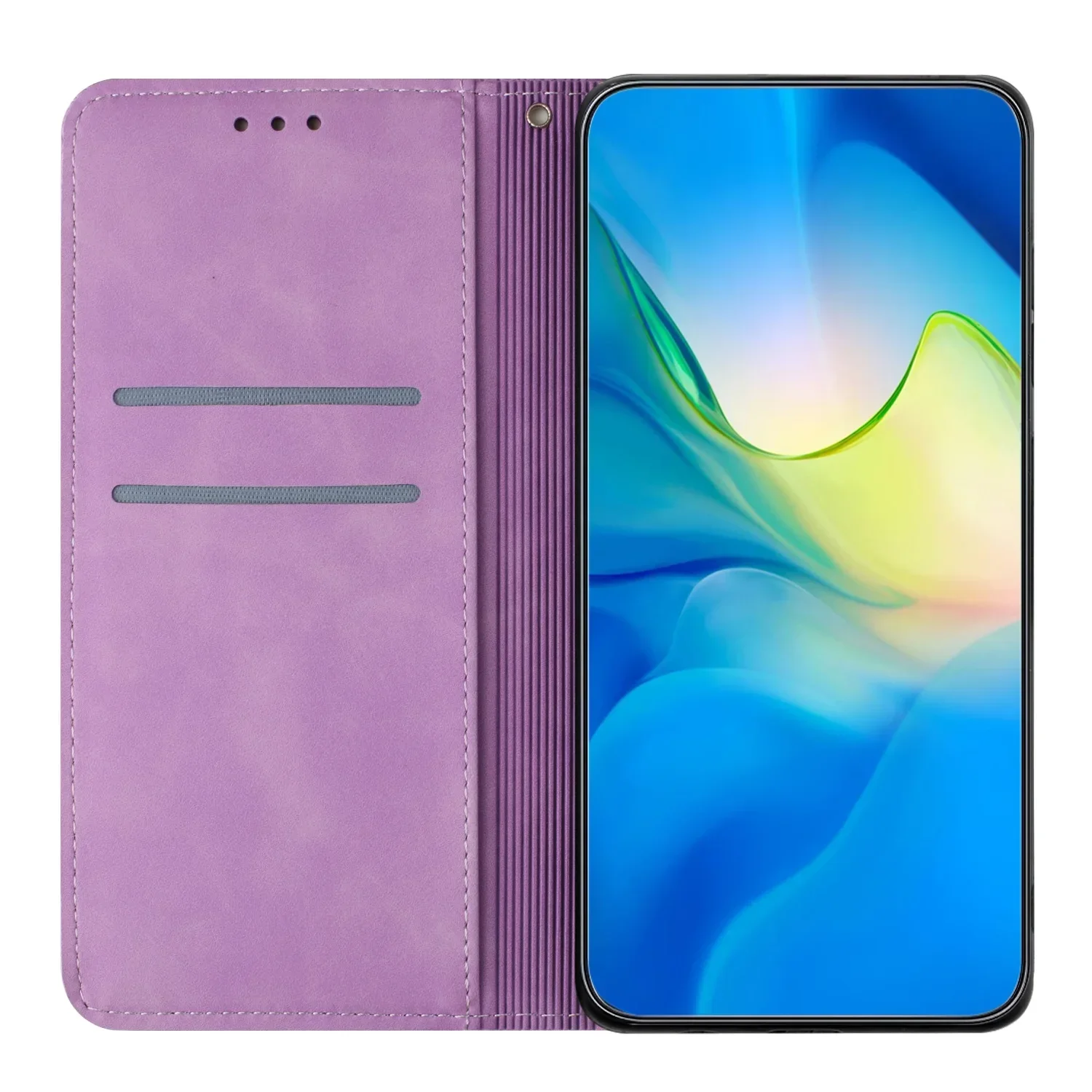 Magnetyczne skórzane etui na telefon Samsung Galaxy S25 S24 Ultra S23 S22 S21 S20 FE 5G S10 S9 S8 Plus Etui Flip Wallet Back Cover — zdjęcie produktu 6