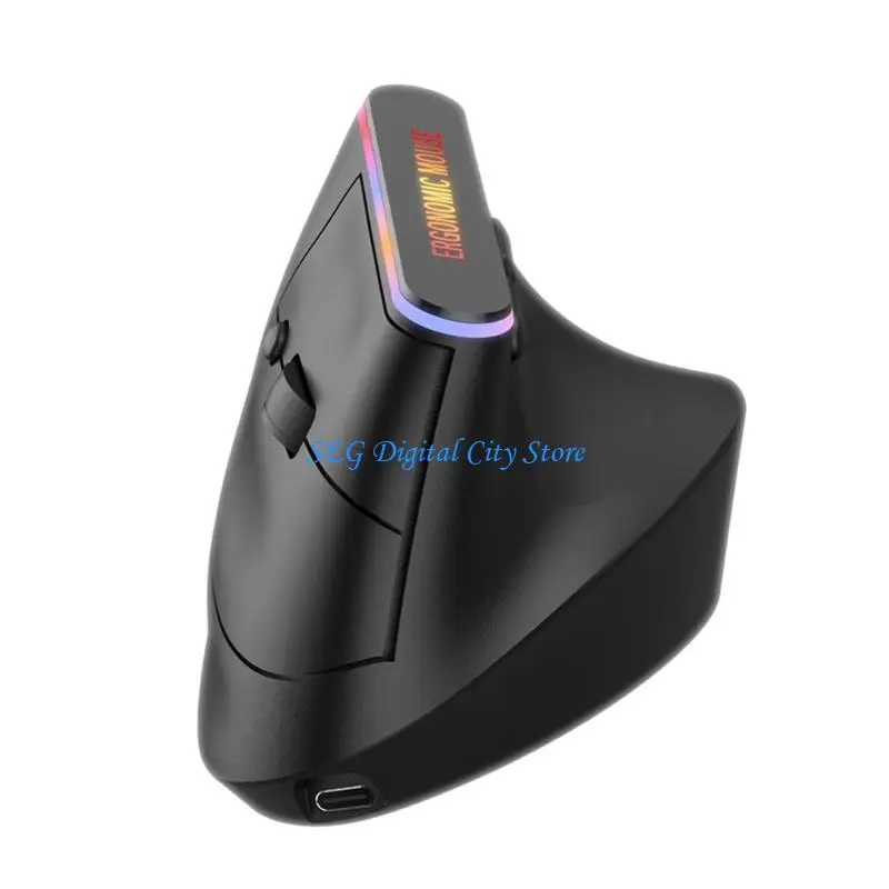 U75B Ergonomic Mouse Vertical Wireless Mouse 2.4GHZ Quiet Mouse 1600DPI for Laptop