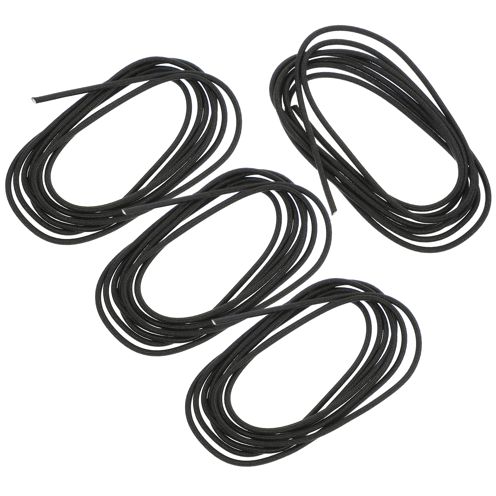 

6 Pieces Black Elastic Bands Thick Stretchy Connecting Ropes Spare Ropes for Notebook Diary DIY Account Accessories