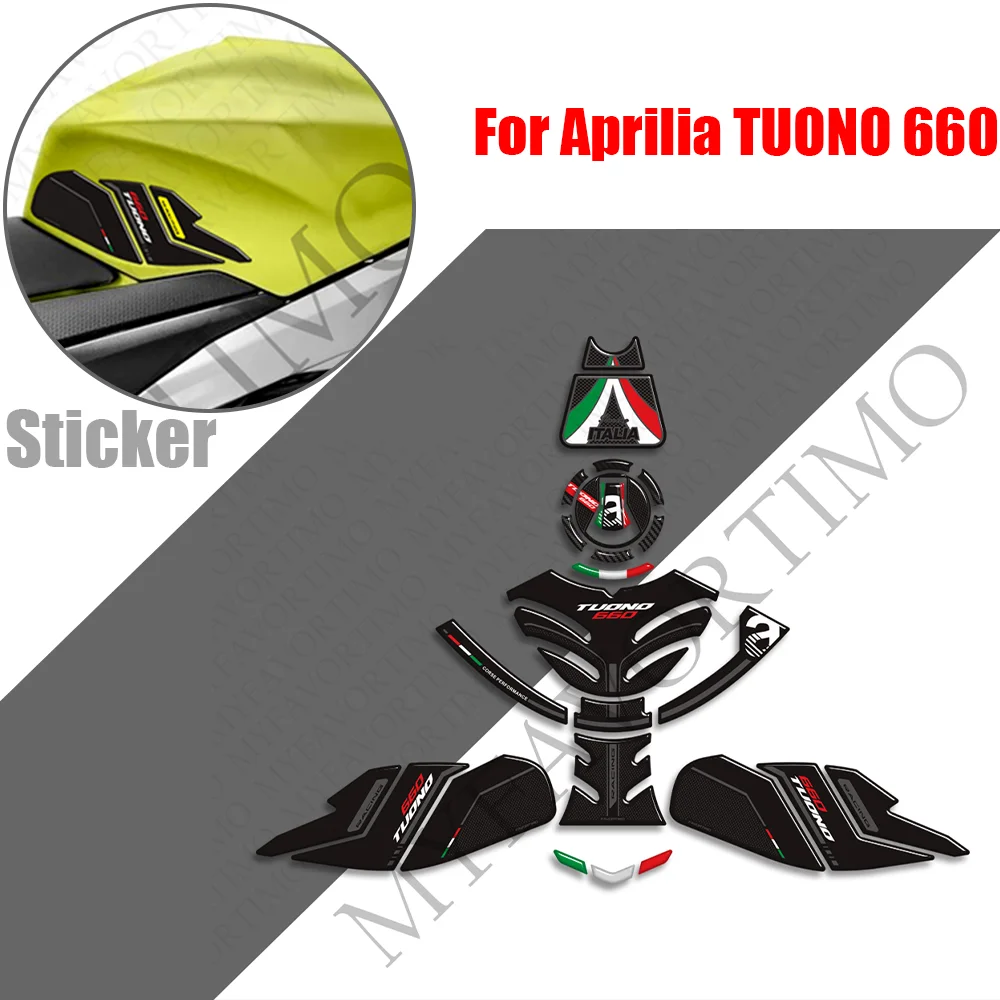 

For Aprilia TUONO660 TUONO 660 Factory Tank Pad Cap TankPad Gas Fuel Oil Kit Knee Fender Stickers Motorcycle Decals Protector