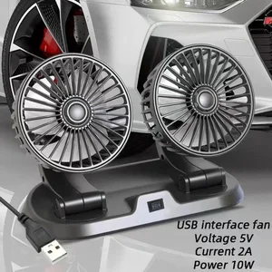Araba için soğutma fanı, ayarlanabilir Çift Kafalı USB, Otomatik Kesici, Hava Fanı, araba Aksesuarları, Rüzgarı kontrol et, 5V, 12V, 24V, 2 vitesli Fan, arabada 6 büyük satış, no. 1