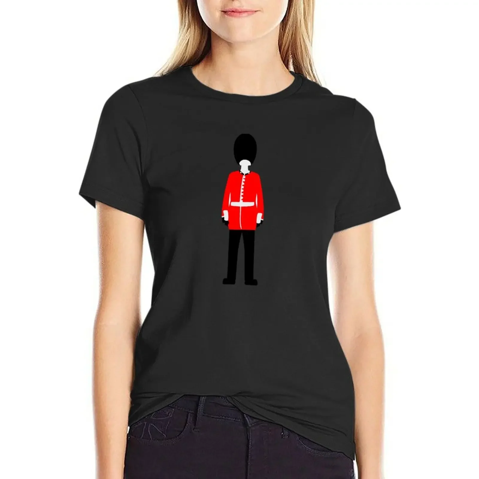

British Queen’s Guard T-Shirt oversized blacks plus size tops blanks Womens graphic t shirts