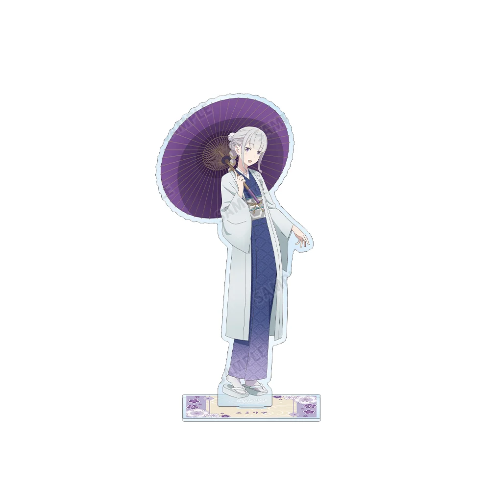Anime Re:Zero−Starting Life in Another World Acrylic Stand Figure Desktop Decoration Collectible Character Model Gift Keychain