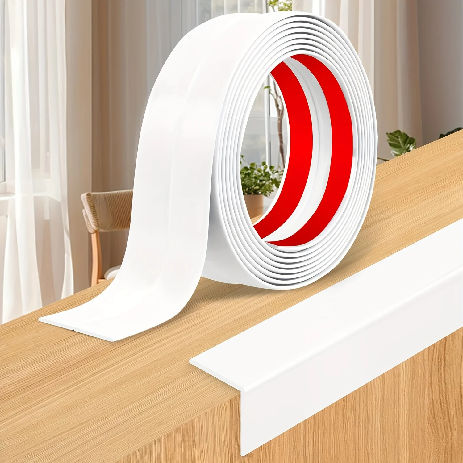 1 Rolle 1/2/3 Meter flexibler, selbstklebender PVC-Eckenschutz, Wandeckenschutzstreifen, Dichtungsstreifen für Tischkanten, Türrahmen