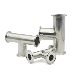 OD19-108mm Pipe Outer Diameter 304 316L Stainless Steel Sanitary Tee Tee Sleeve 50.5-119MM Installed 1.5