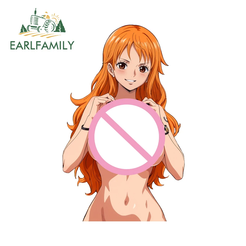 EARLFAMILY Princess Hentai Boobs Naked Car Stickers Nude Breasts Ecchi Panties Waifu Car Accessories Windows Sunscreen Graphics