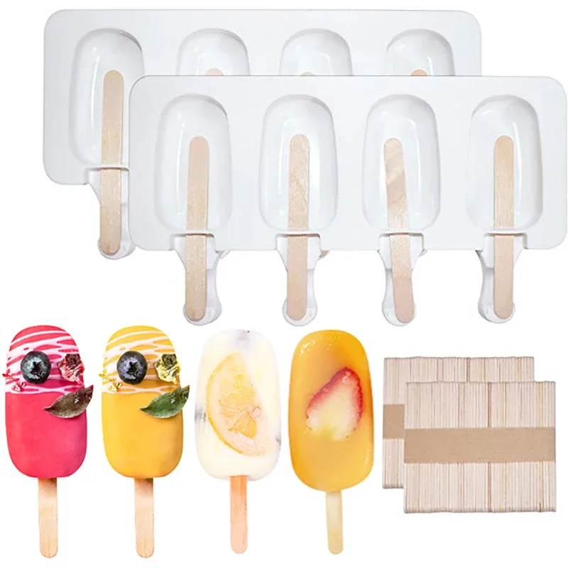 Silicone Ice Cream Mold DIY Chocolate Dessert Popsicle Moulds Tray Ice Cube Maker Homemade Tools Summer Party Supplies