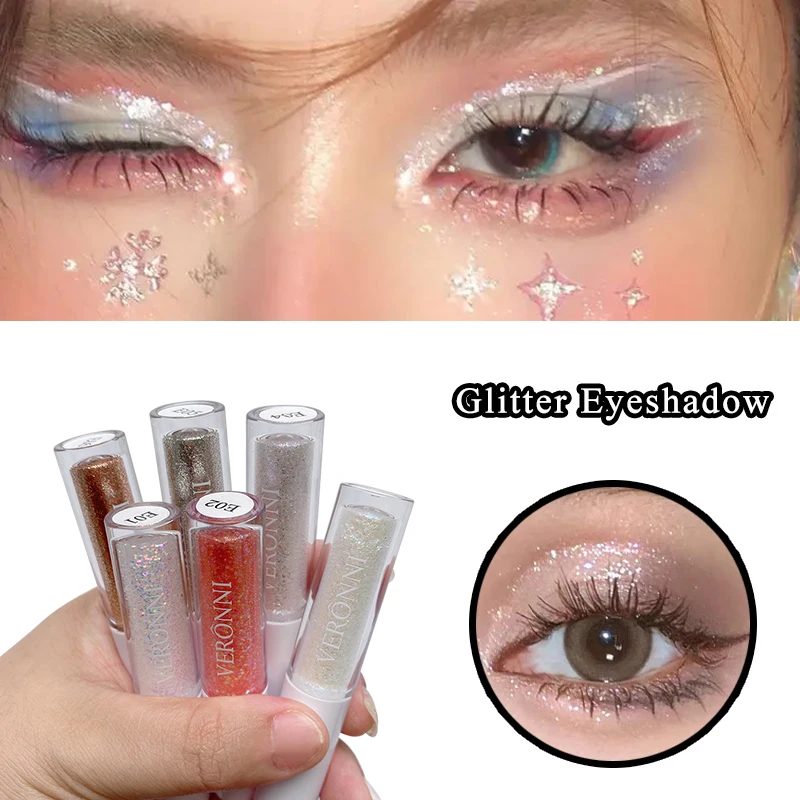 Fard à barrage liquide imperméable, éclat de diamant, paillettes monochromes durables, maquillage de ver à soie, éclat éclaircissant, Corée du Sud, 3 pièces