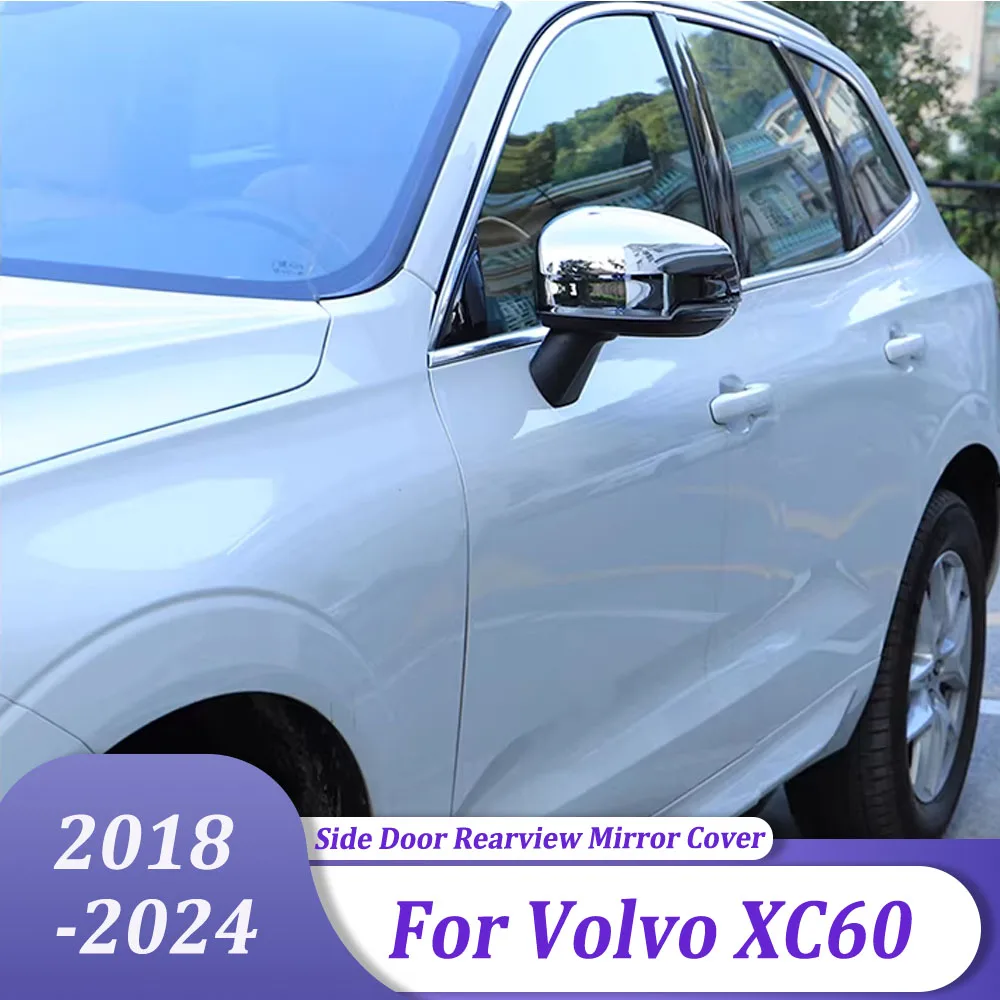 

Side Door Rearview Mirror Cover Trims Car Styling Sticker Accessories For Volvo XC60 XC 60 2018 2019 2020 2021 2022 2023 2024