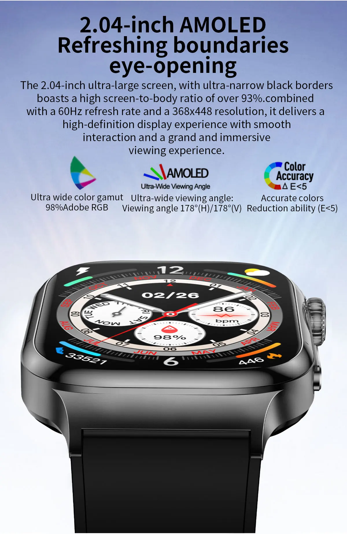 Gesundheits-Smartwatch mit KI-Diagnose, EKG, Blutdruckmessung, Sprachanruf, 650mAh, für Herren und Damen, Android und iOS, 2026 Neue Smartwatches – Detail 6