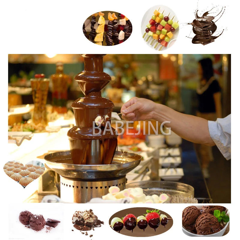 BABEJING Máquina de fuente de chocolate comercial de lujo de 7 pisos, máquina eléctrica de cascada de dulces