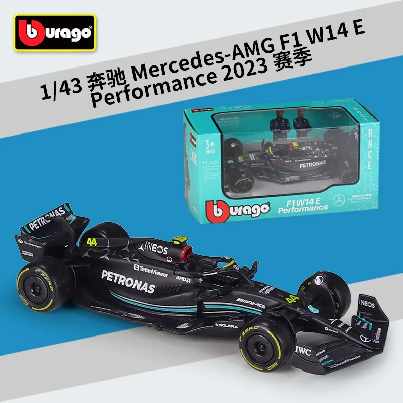 

2024 New 1:43 F1 Benz AMG Fleet 2023 W14E Racing Model Simulation Alloy Car Model Collect Ornaments Boys Toy Birthday Gifts