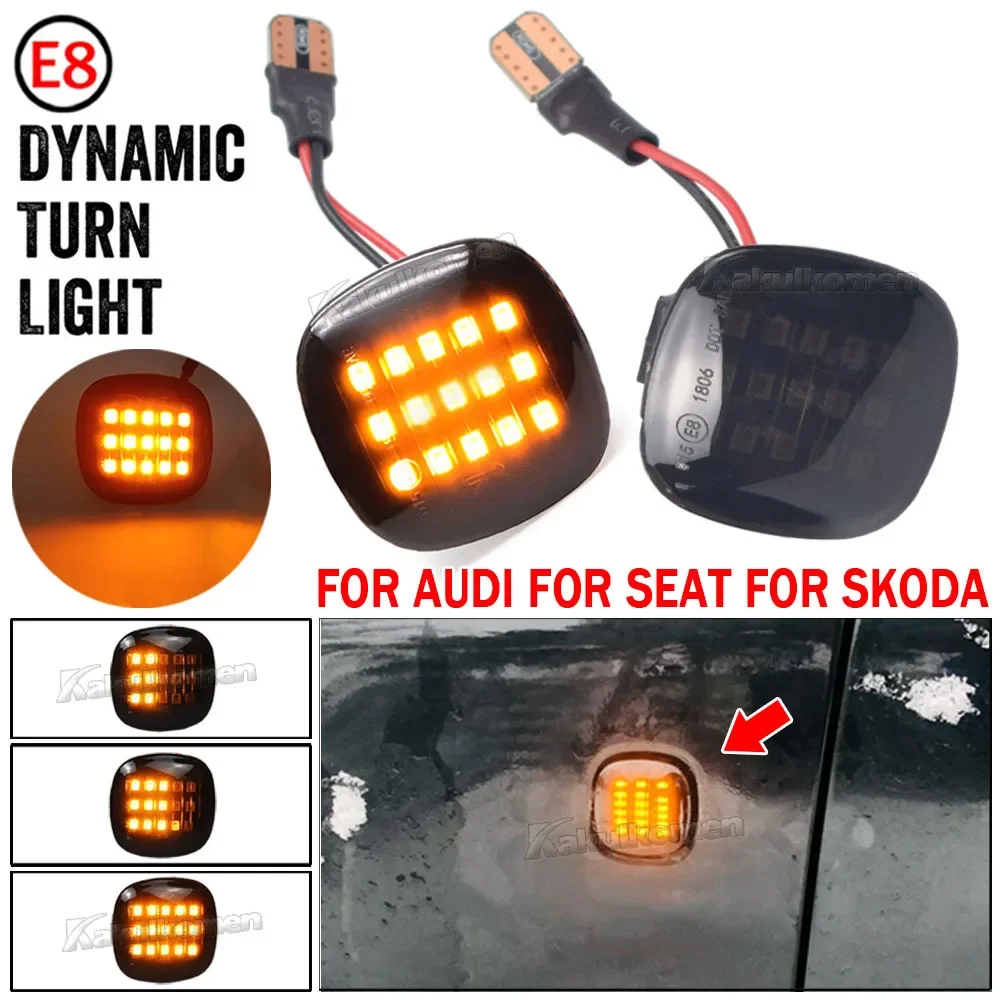 Canbus LED Amber Side Marker Turn Signal Lamp Light For SKODA Fabia 6Y 5J MK2 Octavia 1U A4 MK1 Rapid NH3 Roomster Superb 3U4