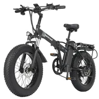Ridstar E20 Folding Electric Bicycle 1000W 48v 14AH Fat Tire Ebike Mountain 20 Inch Electric Bikes Beach Cycling With Back Seat