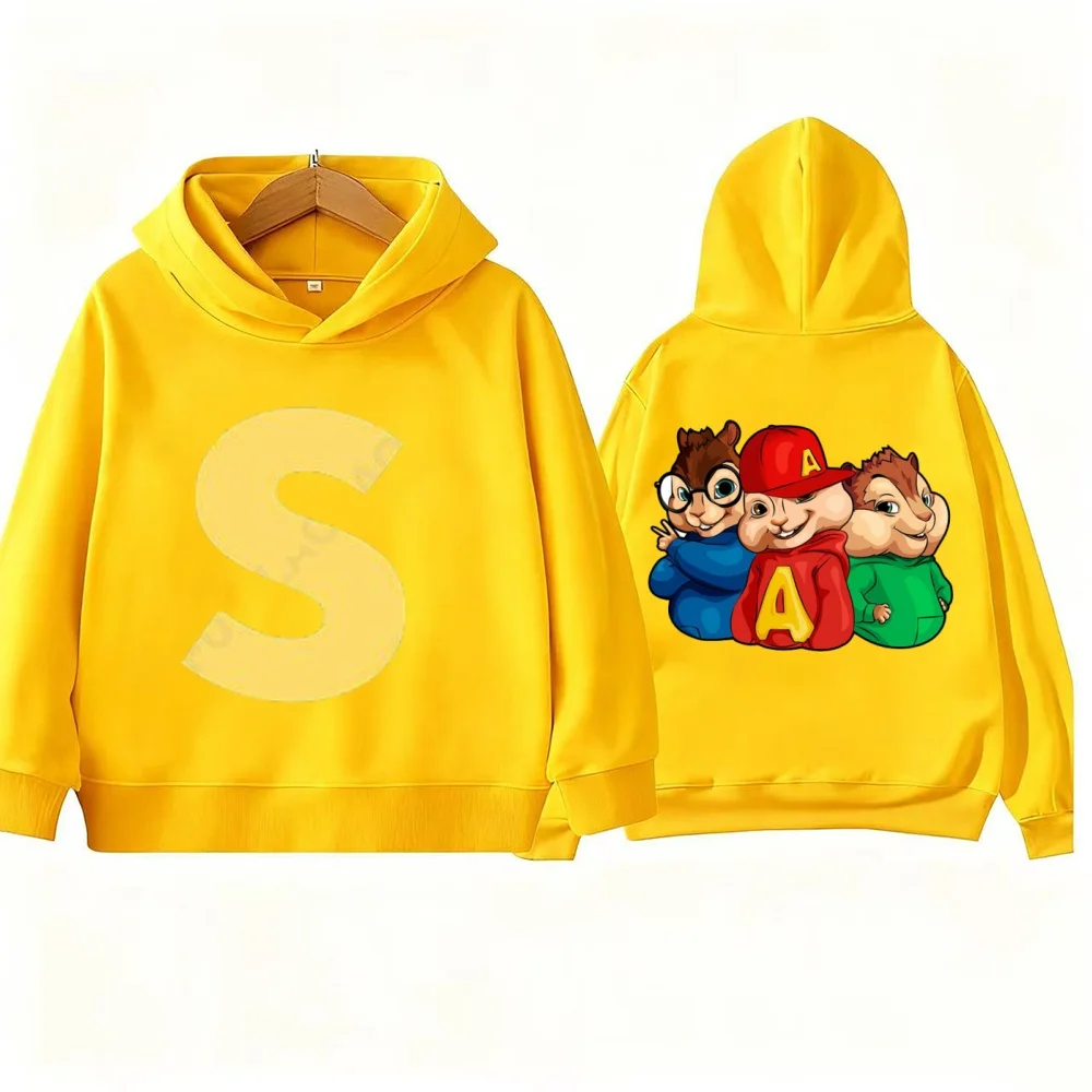 Alvin Chipmunk Halloween Costume Printed Hoodie Sportswear Spring and Autumn Children's Long Sleeve Casual Fashion Hoodie