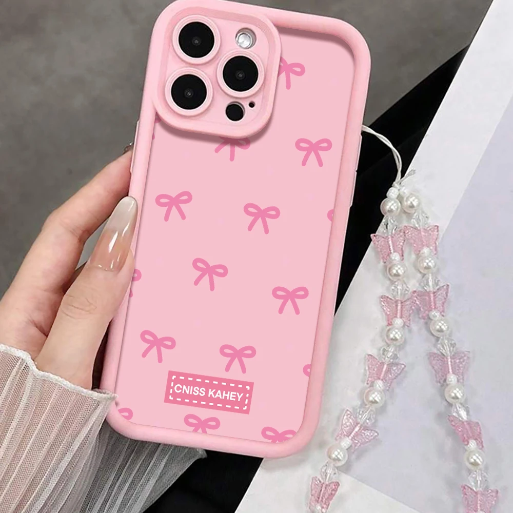 Niedliche Handgelenkband-Hülle für iPhone 17 15 16 14 Pro Max Plus Hüllen mit einfacher Schleifenmusterung für iPhone 13 11 12 XR 7 mit Lanyard-Abdeckung – Detail 14