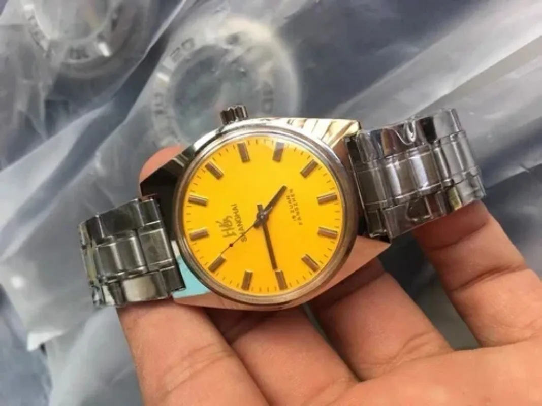 For Color‑Dial Retro Manual‑Winding Mechanical Wrist Watch, 7120 Movement Pointer Dial Timepiece, Brand‑New