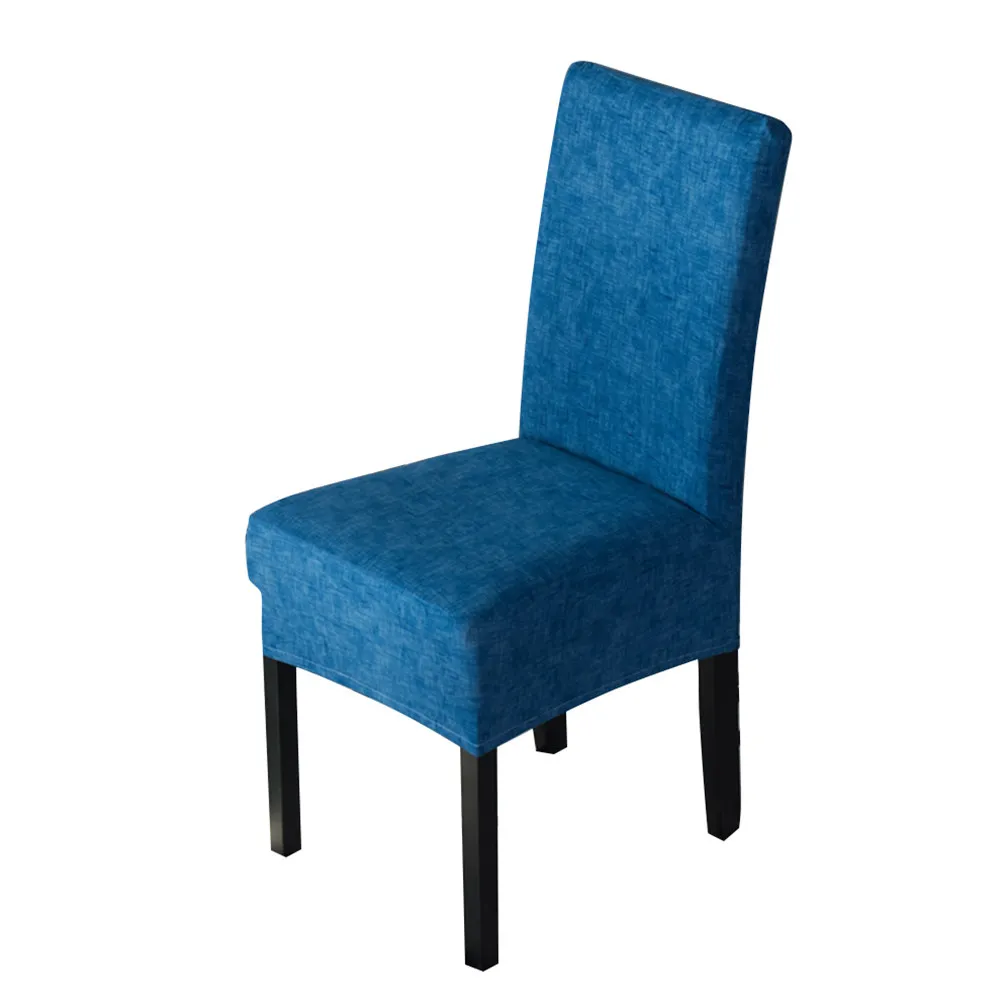 

4Pcs Chair Cover Machine Washable Wrinkle Resistant Full Protection for Wedding Party Meeting Decorative Seat Cover Dark Blue