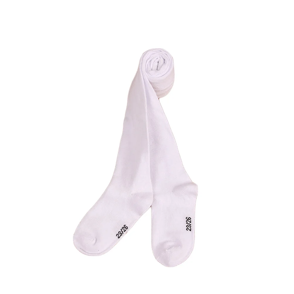 Collant in cotone per bambina da bambino Collant caldo bianco comodo elasticizzato con cintura allargata per ragazze da 12 a 24 mesi