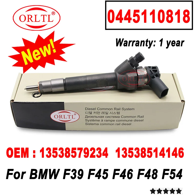 

0445110818 13538579234 Wtryskiwacz paliwa do silników wysokoprężnych 0 445 110 818 13538514146 Dysza Common Rail do BMW F39 F45 F46 F48 F54 ORLTL