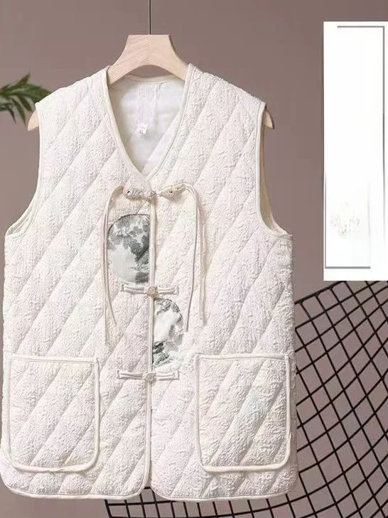 

Women's Jaet Mom Autumn Winter New Sle Warm down Cotton Coat plus Size Middle Aged And ly National Sle Vest