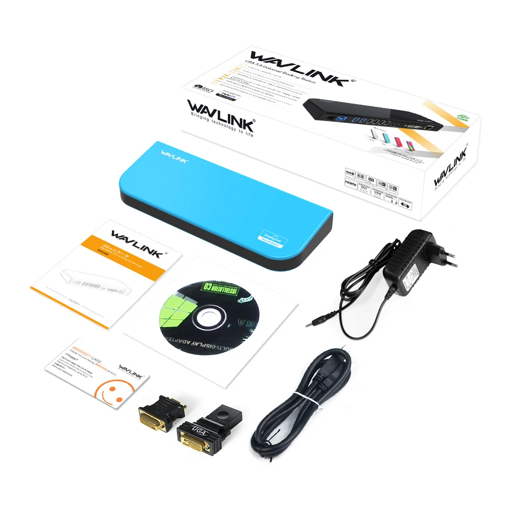 wavlink WAVLINK USB 3.0ユニバーサルデュアルビデオドッキング