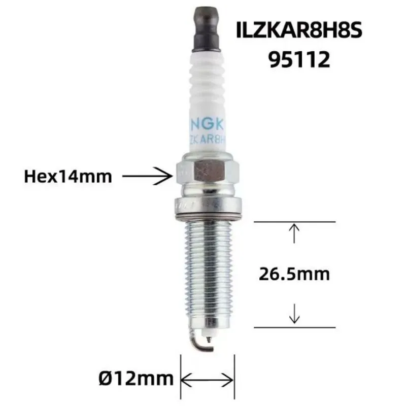 ILZKAR8H8S NGK Iridium Spark Plug for Honda Civic X XI IX 2015-2024 CR-V City Jade UR-V XR-V Vezel Jaguar E-PACE F-TYPE XE XF