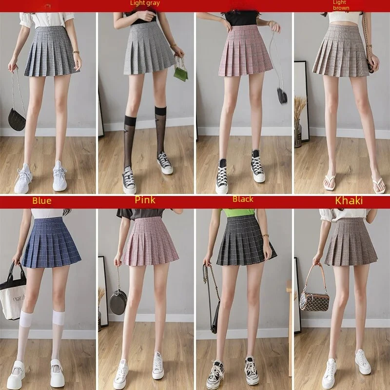 Slim Fit Half-skirt Women Summer Autumn A- group Embroidery Student Skirt High Waist Pleated Short Skirt Urban Style