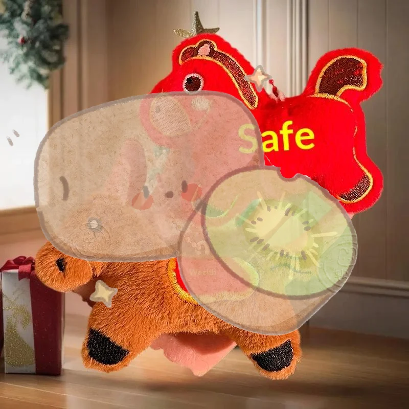 馬年ぬいぐるみキーホルダー、かわいいぬいぐるみポニーマスコットペンダント、中国の旧正月のお土産