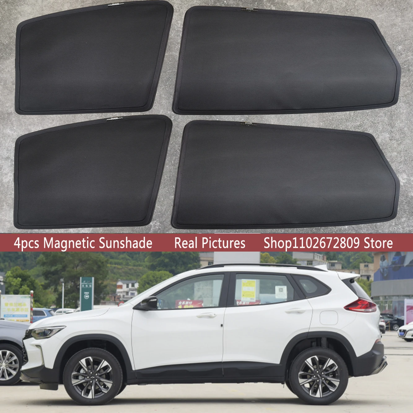 

Magnetic Car Sunshade Shield Front Windshield Frame Curtain Sun Shades For Chevrolet Tracker Chevy Trax 2019 - 2023 Accessories