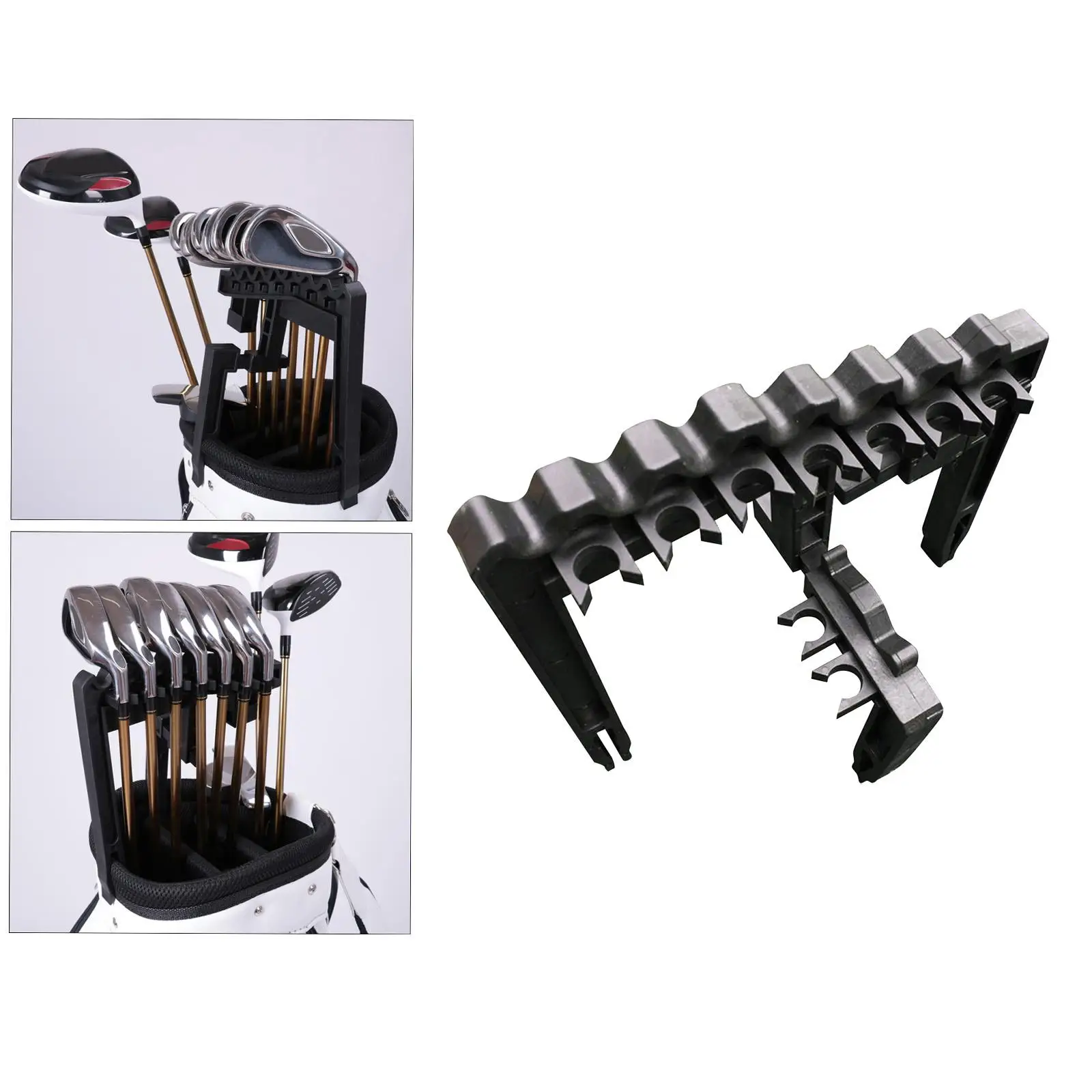 2x Durable Golf Organizer Standing Rack Clamp Holder Anti- Universal for Club Iron Driver Outdoor Sport