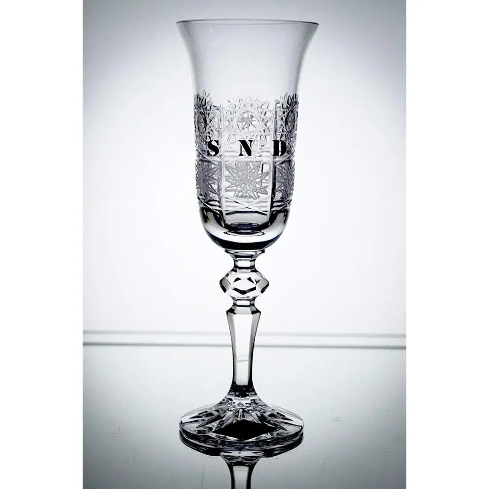 

Набор из 6 бокалов для шампанского BOAN CRYSTAL GLASS, 150 мл (5 унций). Хрустальные бокалы ручной работы с элегантным винтажным кружевным дизайном для WH