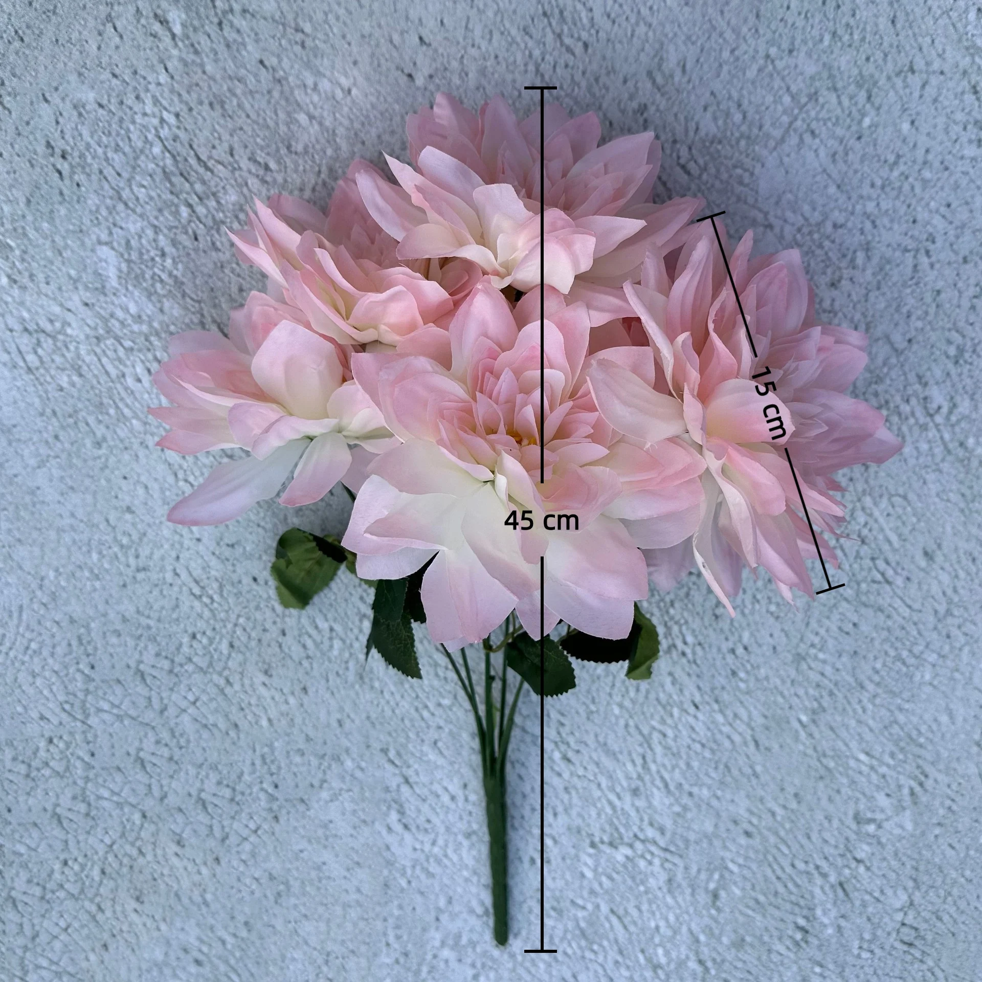 Künstliche Dahlie-Blumen mit 7 Köpfen – realistischer künstlicher Dahlienstrauß für Heimdekoration, Hochzeits-Mittelstücke, Party-Dekoration – Detail 1