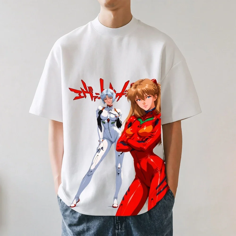 2026 New Evangelion Girl Japanese Style Classic Tee High-quality Streetwear T-Shirt Suitable for Both Men Women Summer T-shirts