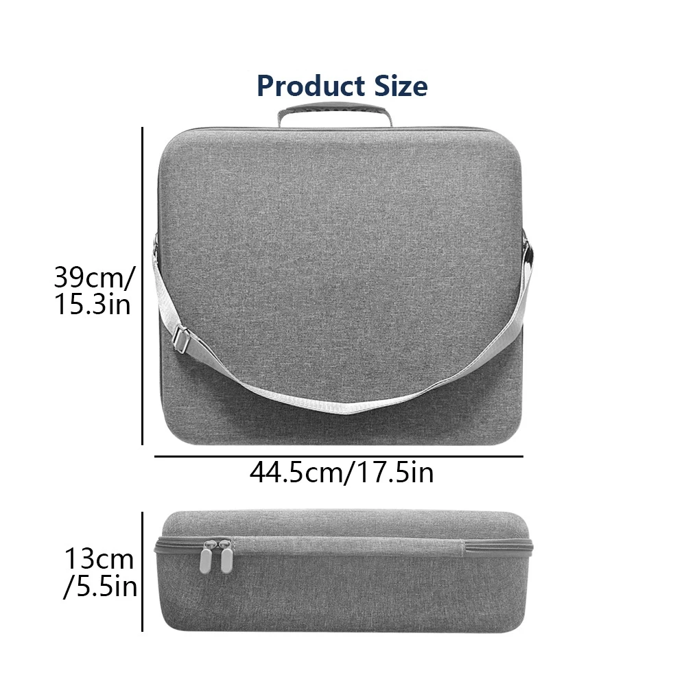 Carrying Case Storage Case Bag for PS5 Pro Controller Console Travel Case for Game Disc USB Cable Charger & Accessories