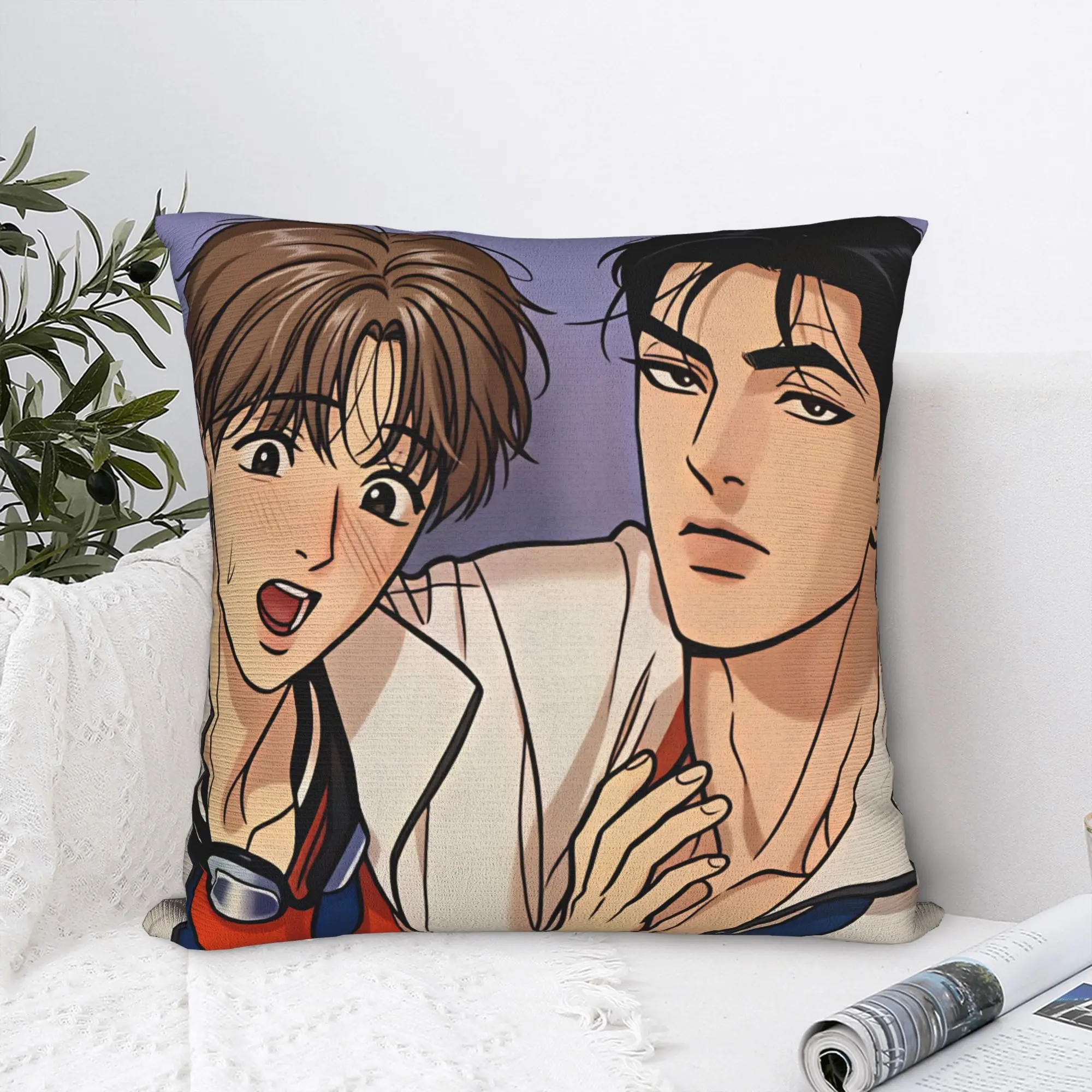 Bl Manhwa Jinx Joo Jaekyung   Pillow Cover  Novelty Pillow Case Home Decor Cushion Cover Soft Graphic Pillowcases Gift