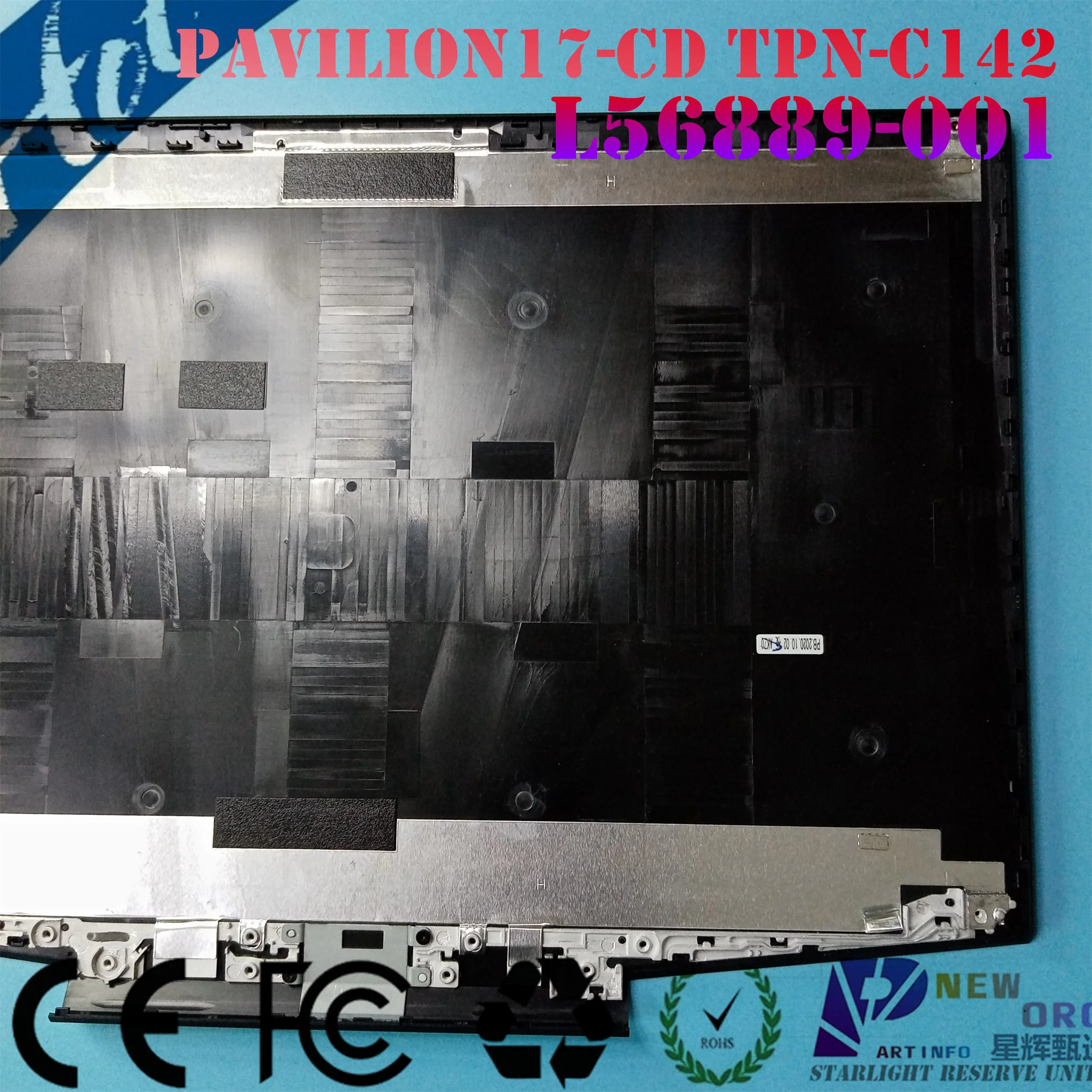 Imagem -04 - Org Laptop Lcd Tampa Traseira Tampa Traseira para hp Pavilion 17-cd Tpn-c142 Series Logotipo Verde L56889001 Novo