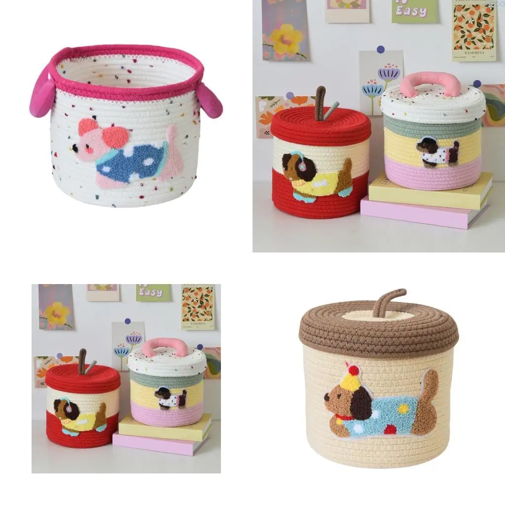 

23GA Cartoon Pattern Kids Storage Box Cotton Made Toy Organysers Портативные школьные домашние декоры безопасные материалы легко