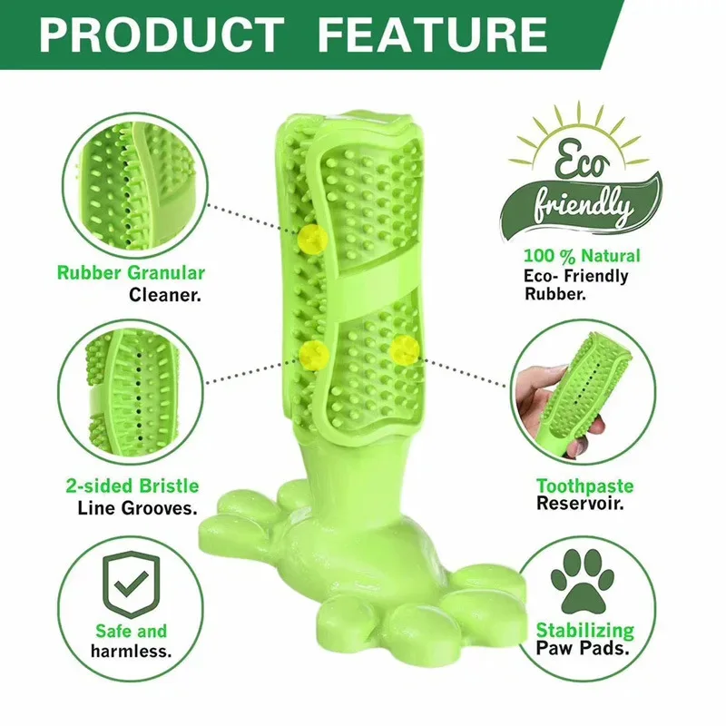 Pet Dog Cactus Interactive Rubber Chew Toys For Small Large Dogs Tooth Cleaning Toothbrush For medium Large Dogs Treat Dispenser