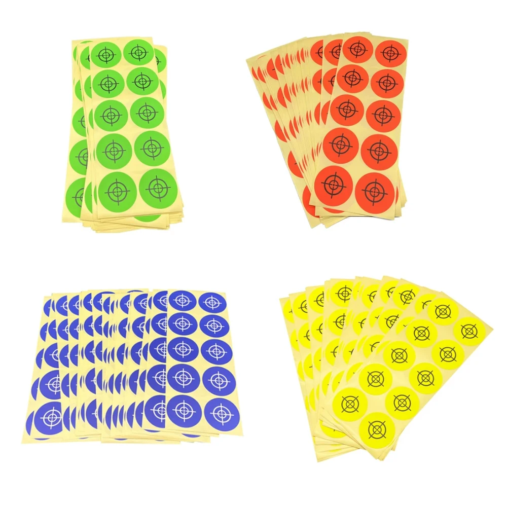 Four-Color Available Diameter 5 CM Cross-Shaped Shooting Practice Target Stickers