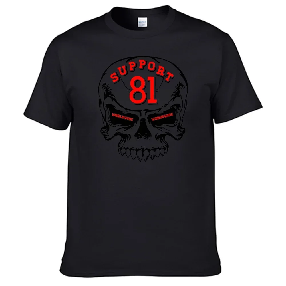 Support 81 Hells Angels T Shirt 100% Cotton Top Sales Shirt N10