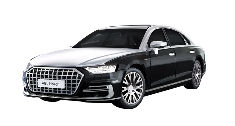 

MASDI 1:64 A8L Версия Хоши 2021, серебристо-черный сплав, модель автомобиля