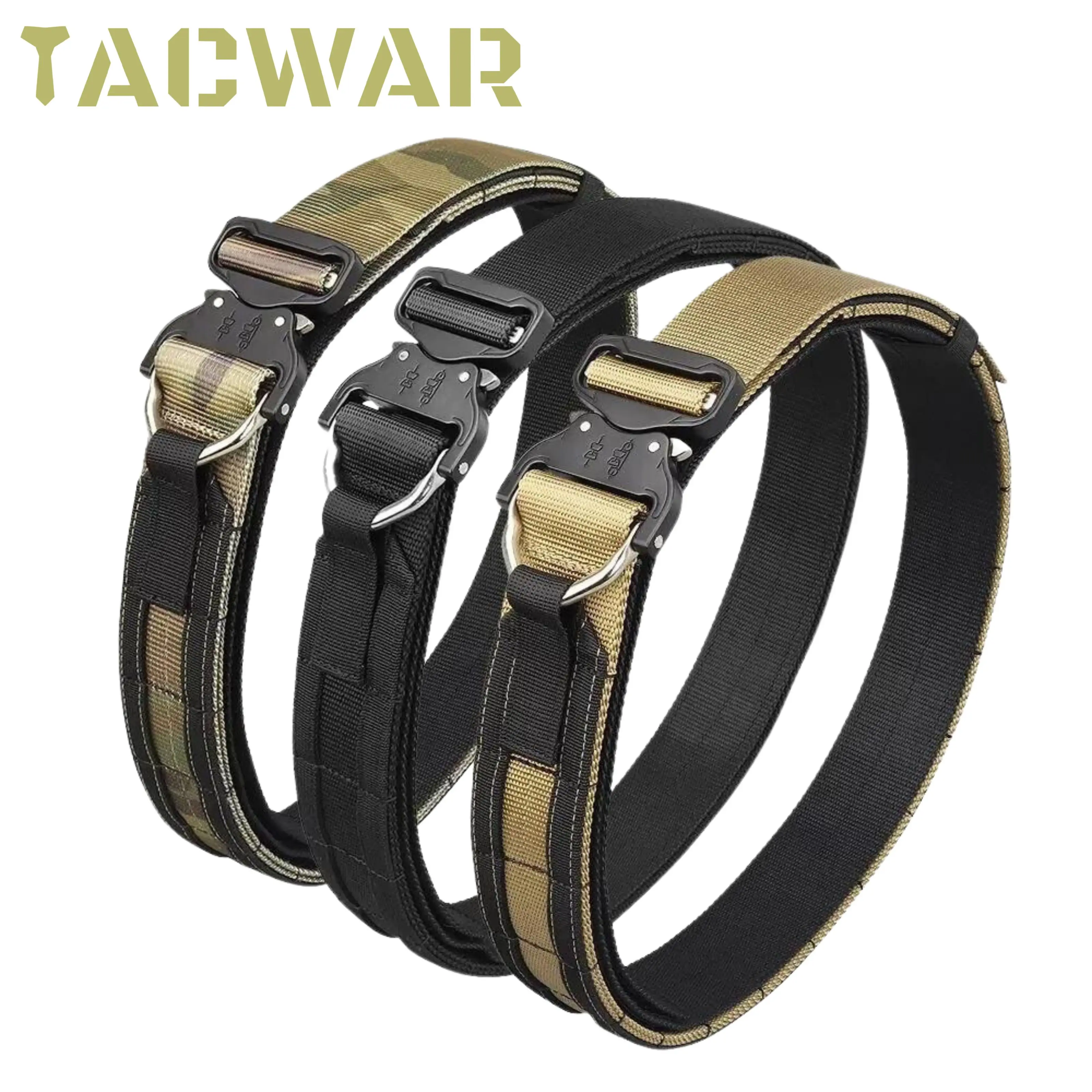 Multilayer  Combat Belts Quick Release Belt Fashion Men Canvas Waistband Outdoor Hunting