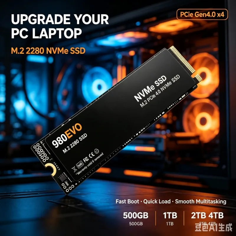 980 EVO M.2 2280 NVMe PCIe 4.0 SSD Up to 7300MB/s Internal Solid State Drive 500GB‑4TB For PS5 Laptop Desktop Gaming PC Storage