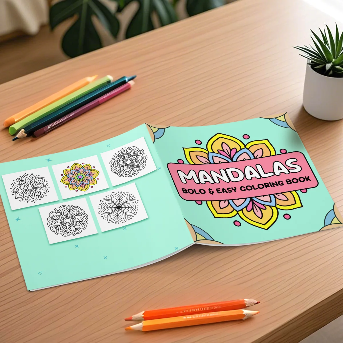 MANDALAS BOLO & EASY COLORING BOOK Coloring Book Flowers For Adults And Teens Featuring 24 Page for Graffiti Painting Drawing