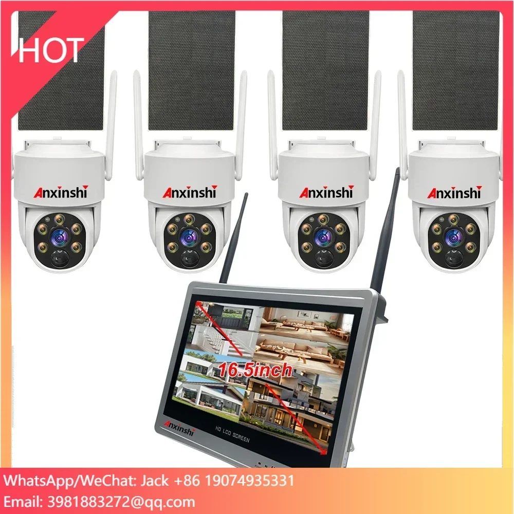 

Eseecloud Large NVR With 4MP PTZ Solar Camera 10CH NVR System Security Camera Kit CCTV Camera System