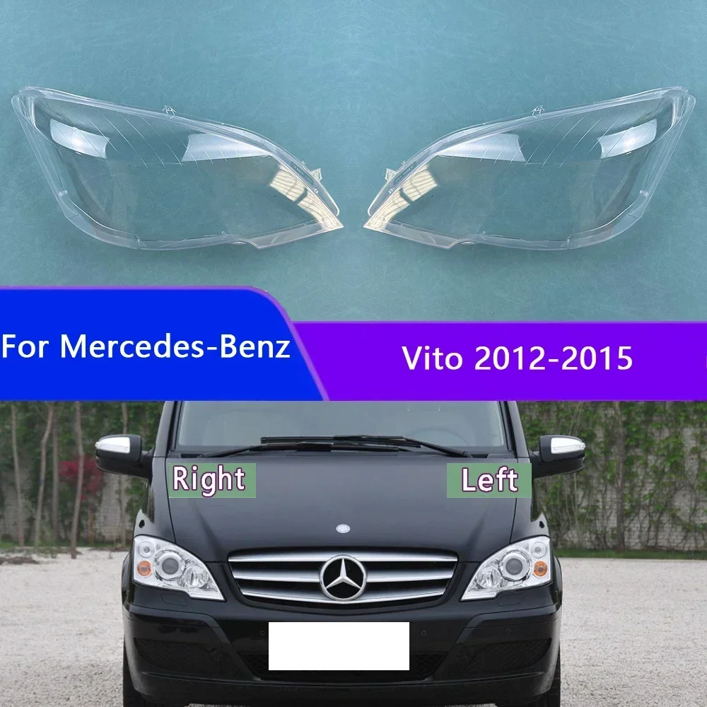 

For Mercedes-Benz Vito 2012-2015 Car Accessories Headlight Lens Cover Transparent Lampshade Headlamp Shell Plexiglass