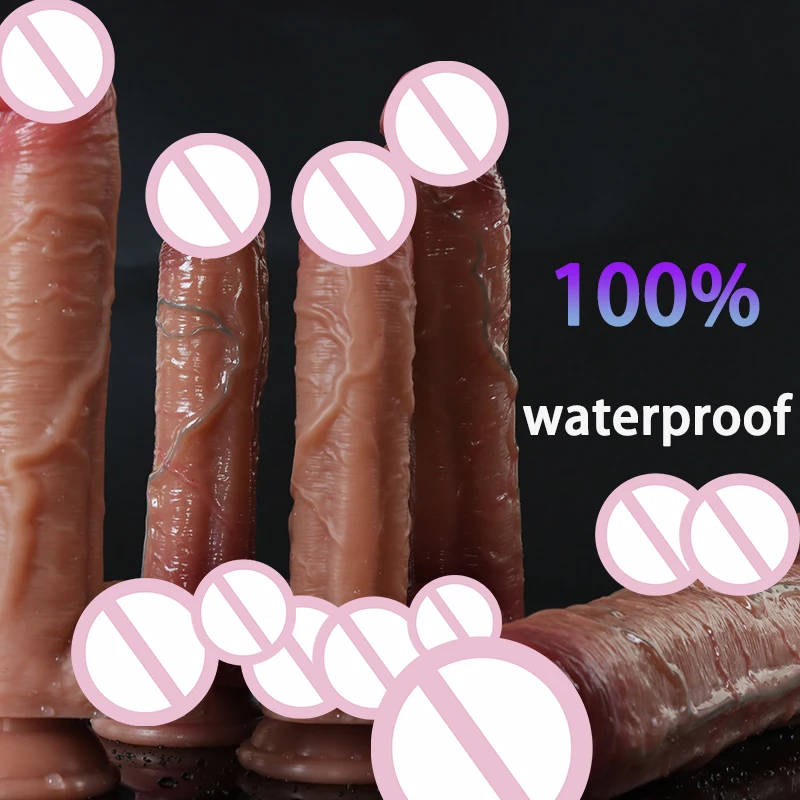 Realistic Fake Long Dick Penis Soft Double Layer Silicone Big Dildos Butt Plug Adult Sex Toys For Woman Men Vagina Anal Massage