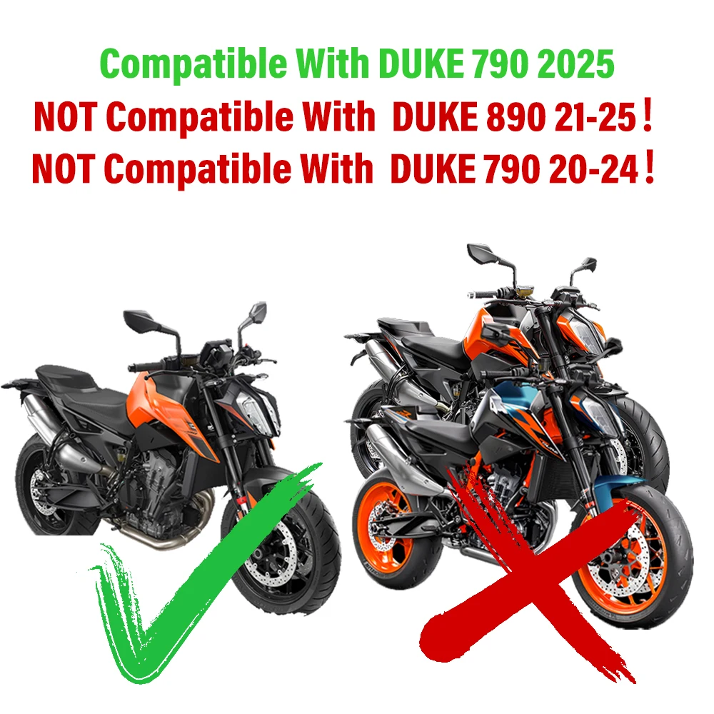 Motorcycle Accessories Front Windshield Windscreen Wind Deflector Sports Screen Shield FOR 790 DUKE DUKE790 Duke 790Duke 2025