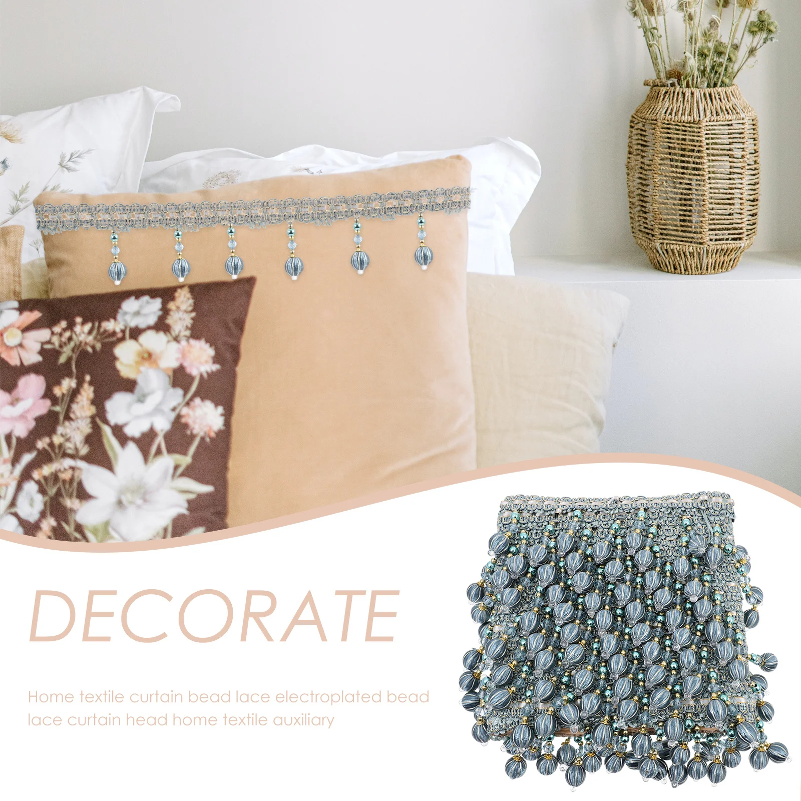 

Бахрома из бисера, отделка штор, полиэстер, шелк, декоративная подвеска с кисточкой из бисера для рождественской свадьбы, вечеринки, поставка штор своими руками